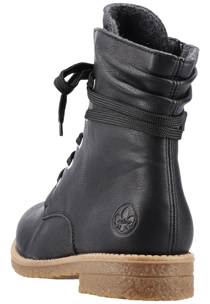 Rieker Stiefelette Lederimitat Schwarz