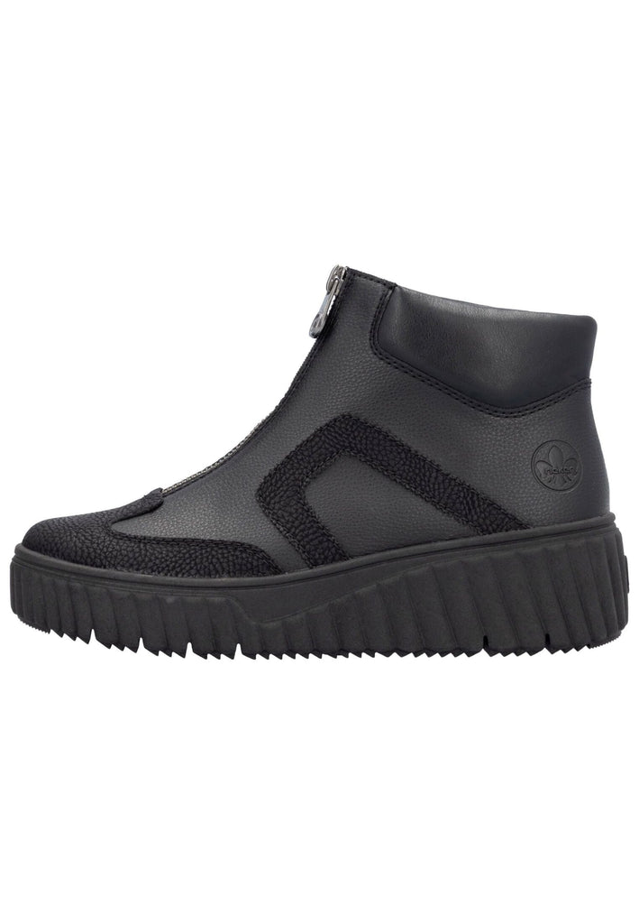 Rieker Stiefelette Lederimitat Schwarz