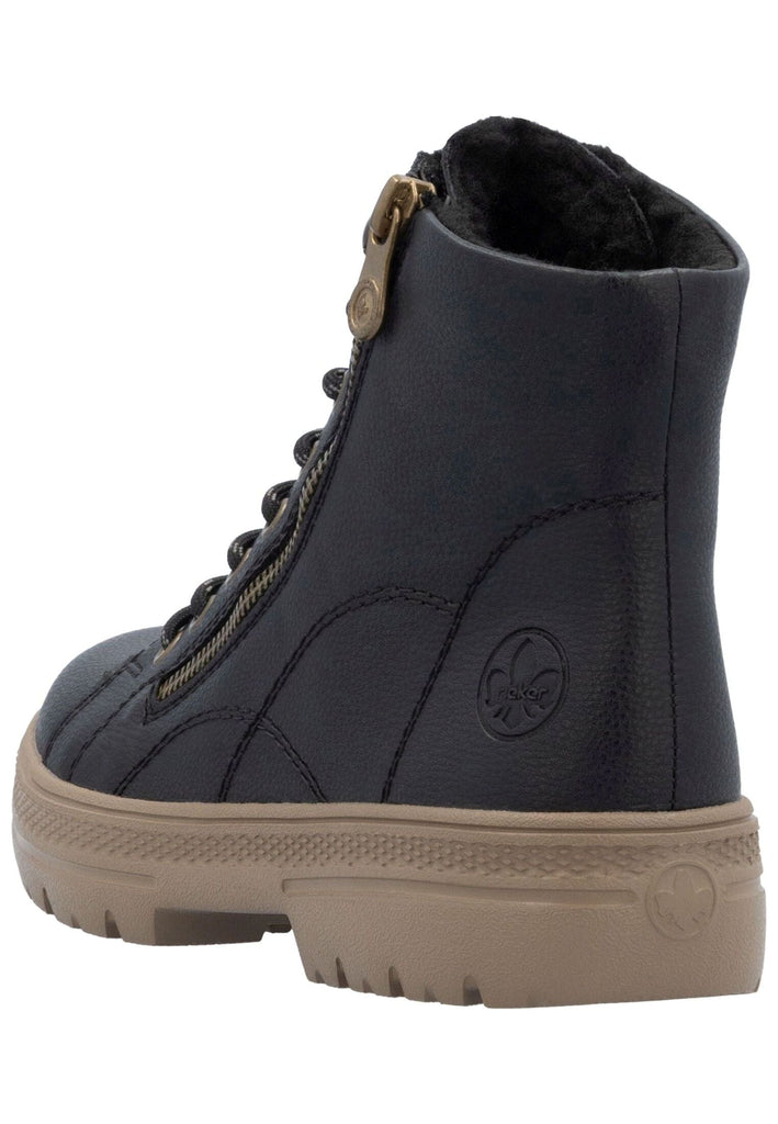 Rieker Stiefelette Lederimitat Schwarz