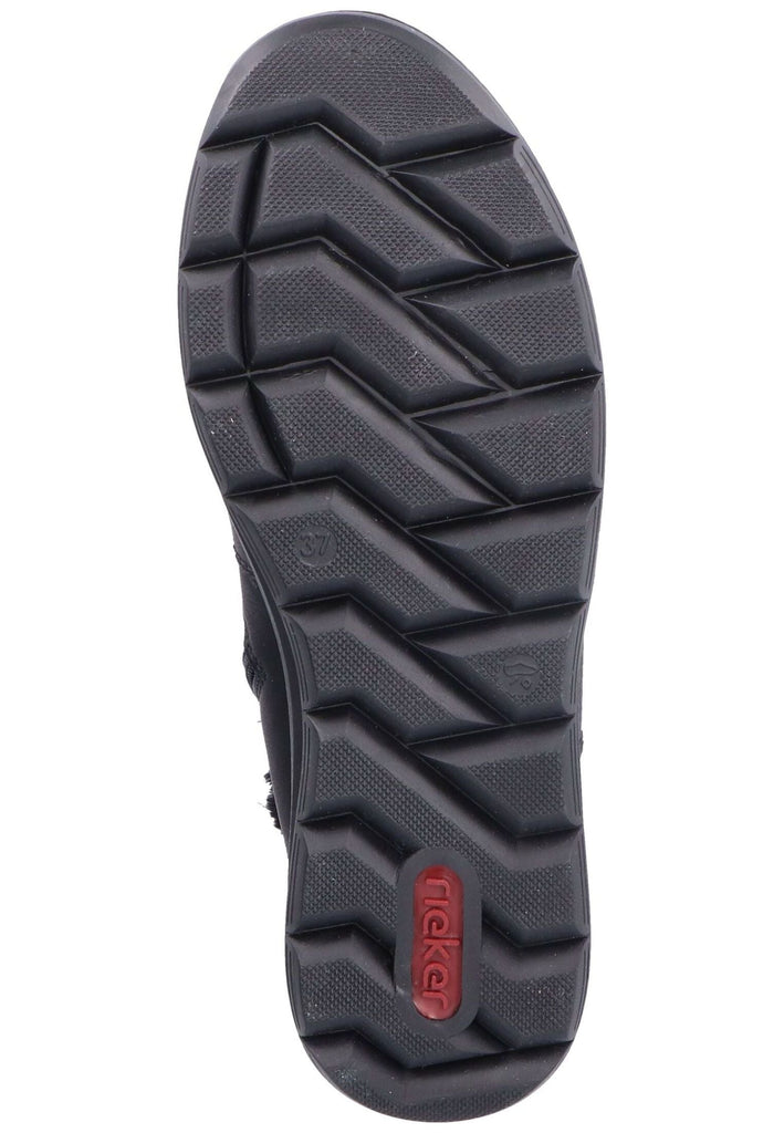 Rieker Stiefelette Lederimitat Schwarz