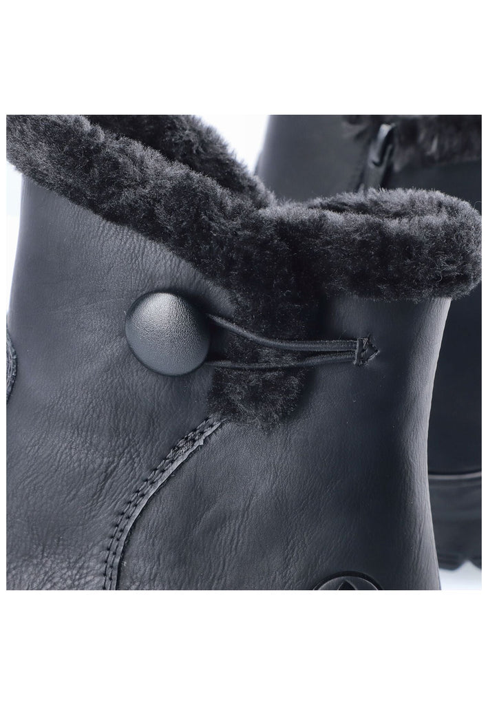 Rieker Stiefelette Lederimitat Schwarz