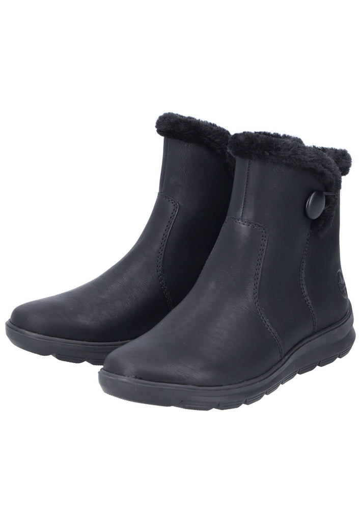 Rieker Stiefelette Lederimitat Schwarz