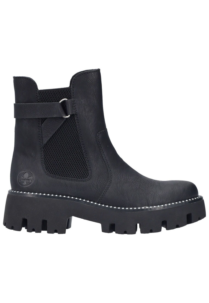 Rieker Stiefelette Lederimitat Schwarz