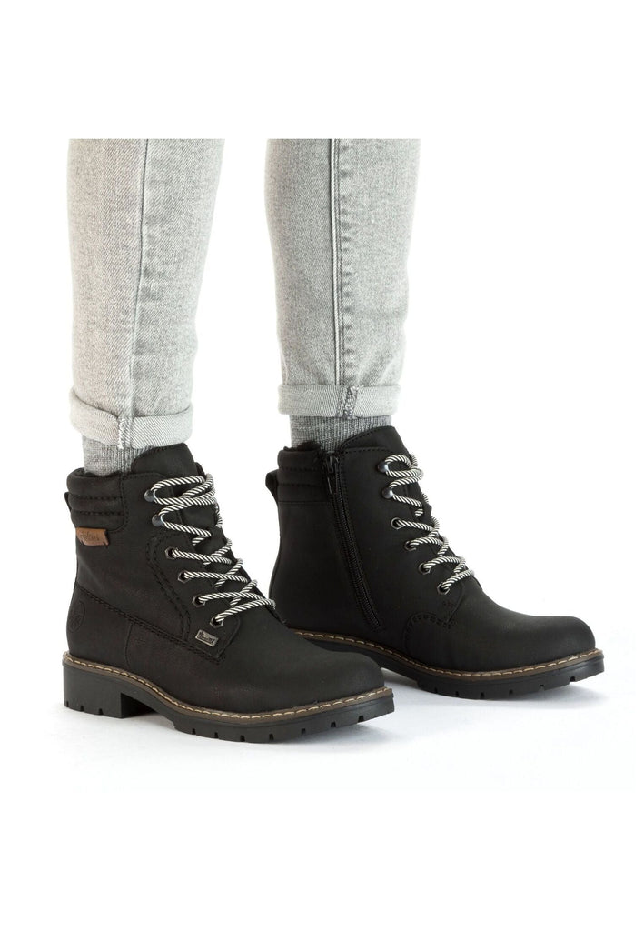 Rieker Stiefelette Lederimitat Schwarz