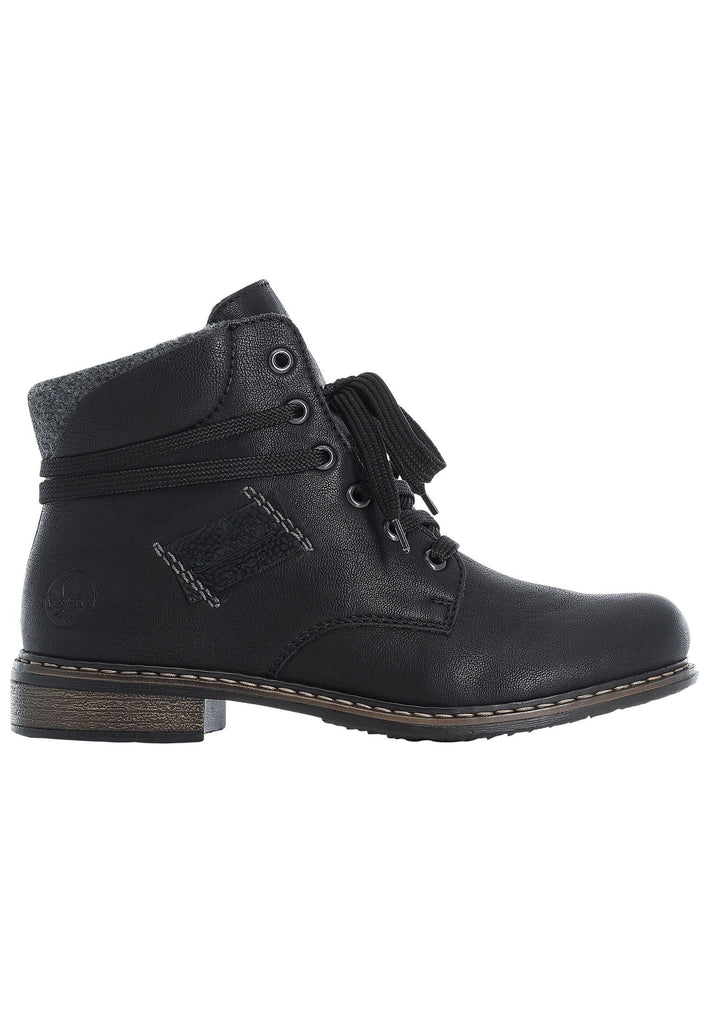 Rieker Stiefelette Lederimitat Schwarz