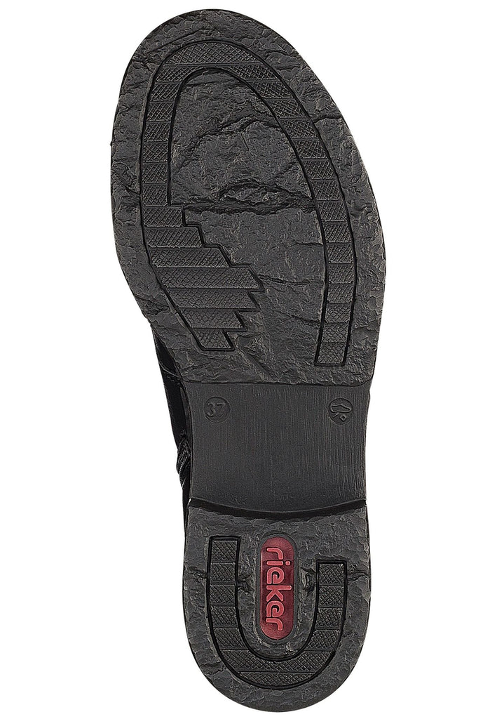 Rieker Stiefelette Lederimitat Schwarz