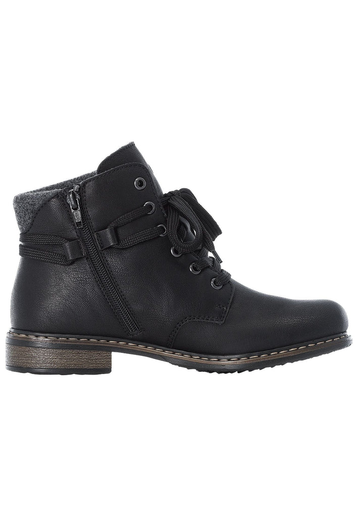 Rieker Stiefelette Lederimitat Schwarz