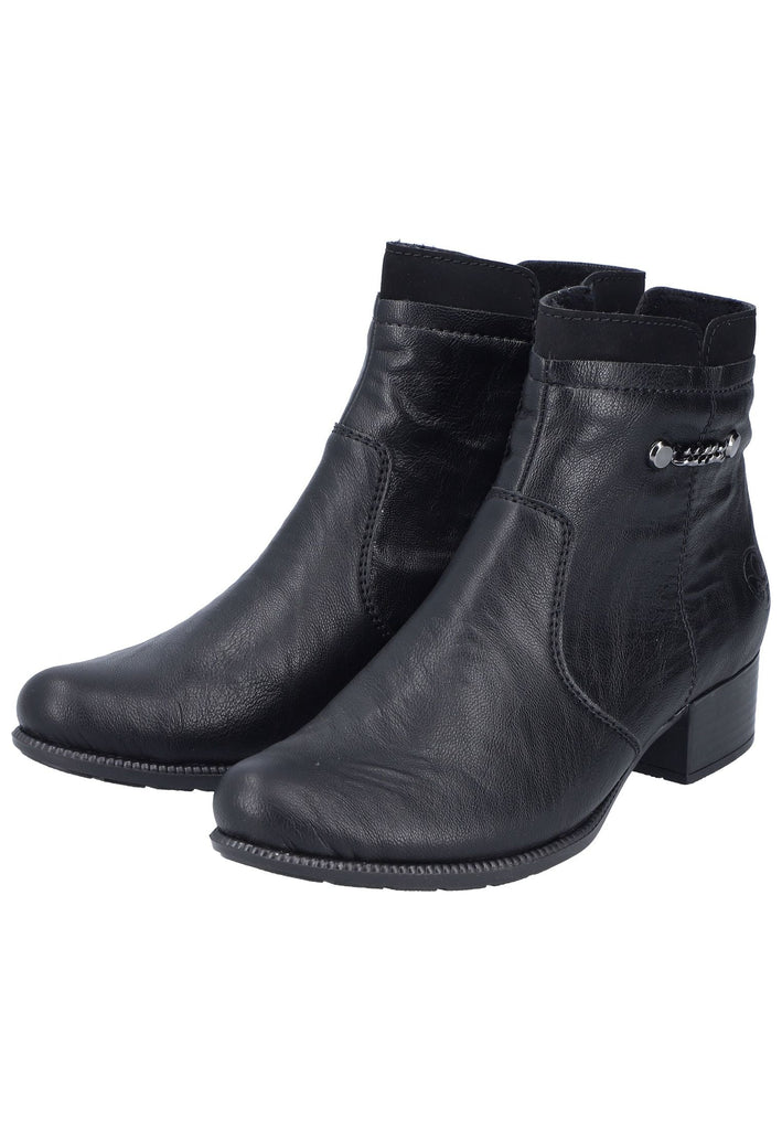 Rieker Stiefelette Lederimitat Schwarz