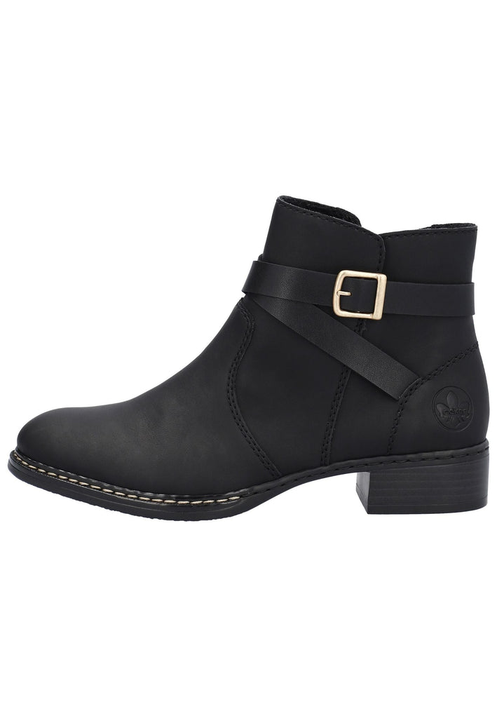 Rieker Stiefelette Lederimitat Schwarz