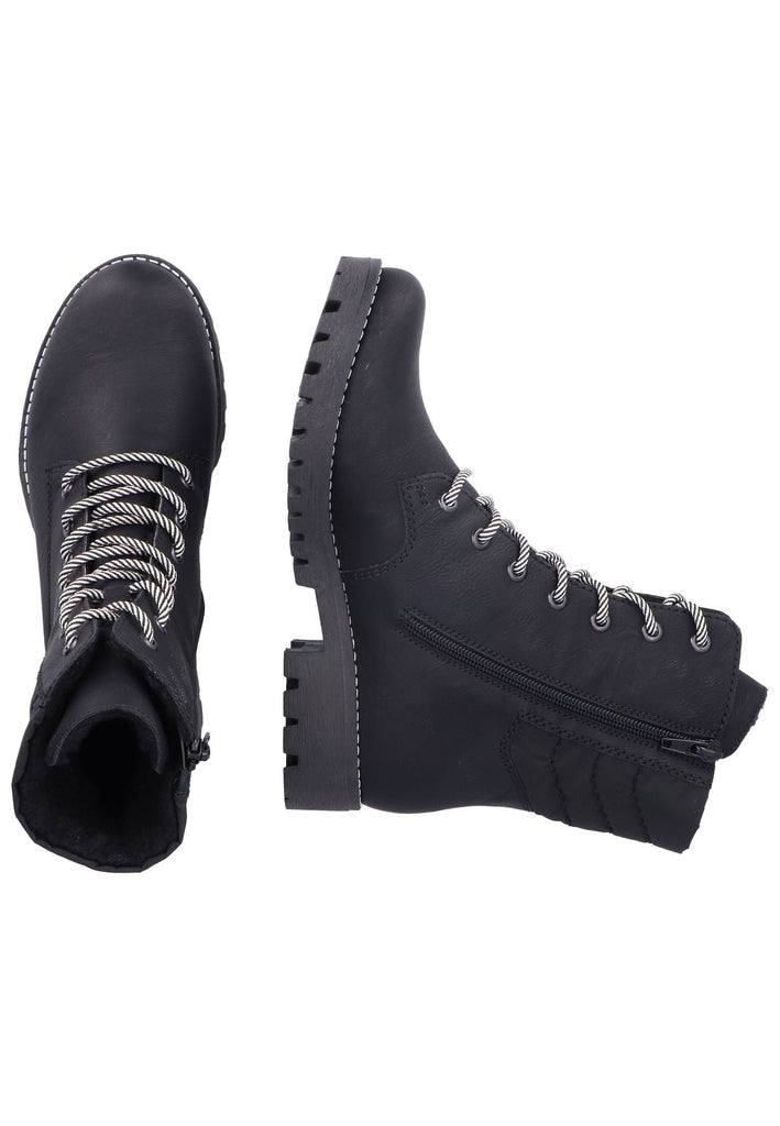 Rieker Stiefelette Lederimitat Schwarz