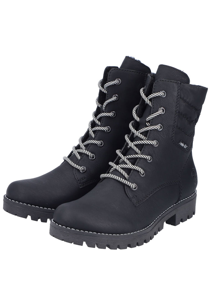 Rieker Stiefelette Lederimitat Schwarz