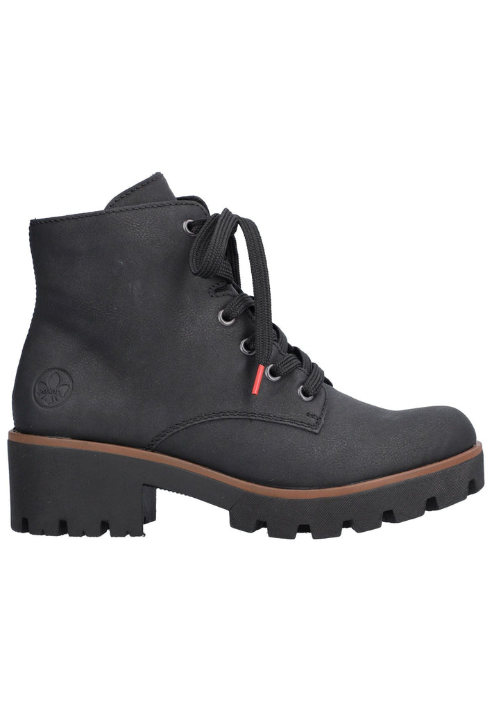 Rieker Stiefelette Lederimitat Schwarz