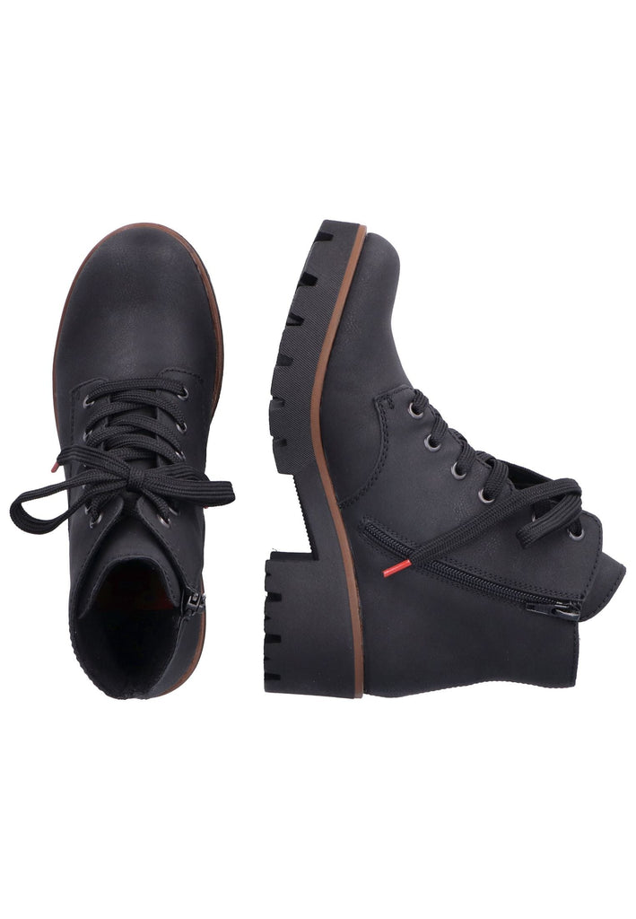 Rieker Stiefelette Lederimitat Schwarz