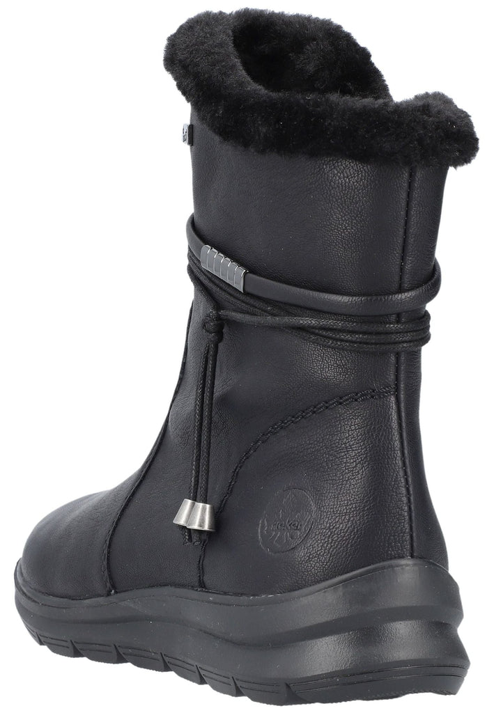 Rieker Stiefelette Lederimitat Schwarz