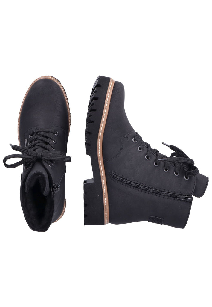 Rieker Stiefelette Lederimitat Schwarz