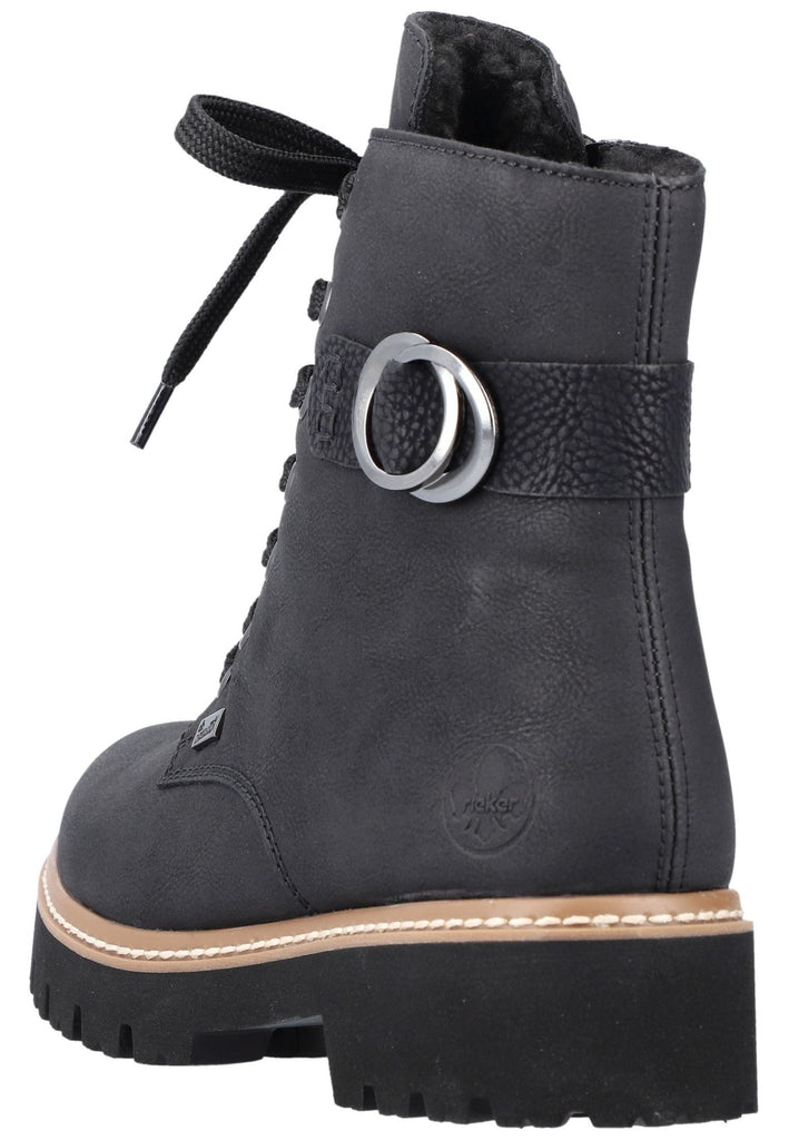 Rieker Stiefelette Lederimitat Schwarz