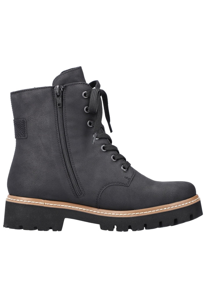 Rieker Stiefelette Lederimitat Schwarz