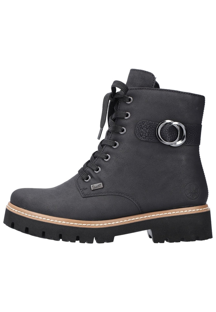 Rieker Stiefelette Lederimitat Schwarz