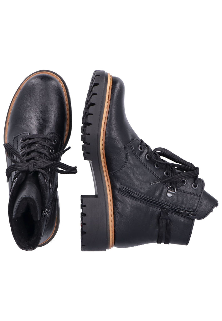 Rieker Stiefelette Lederimitat Schwarz
