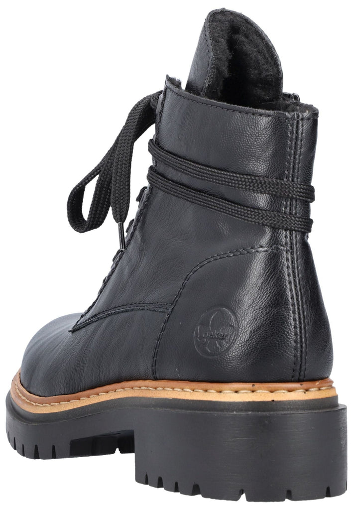 Rieker Stiefelette Lederimitat Schwarz