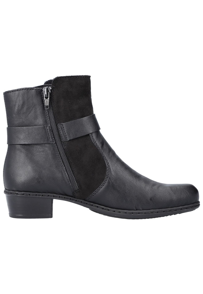 Rieker Stiefelette Lederimitat Schwarz