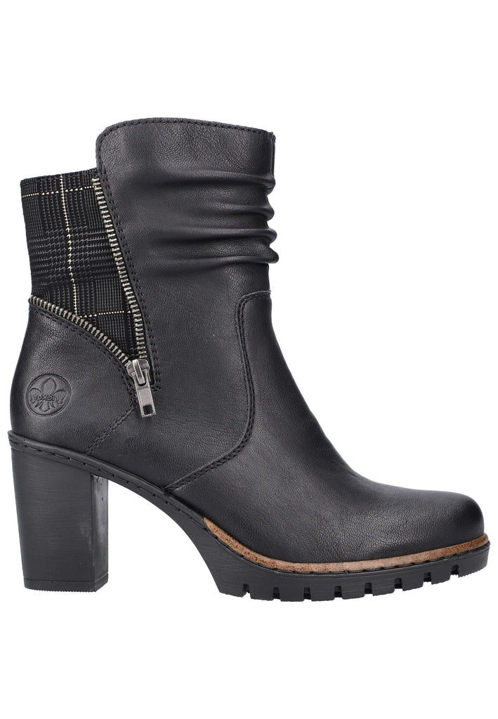 Rieker Stiefelette Lederimitat Schwarz