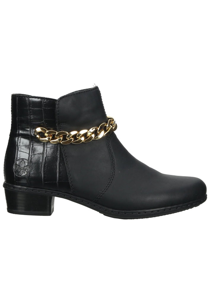 Rieker Stiefelette Lederimitat Schwarz