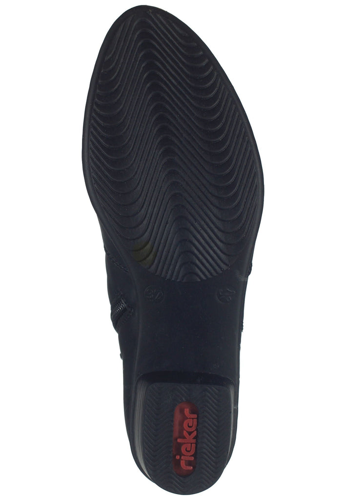 Rieker Stiefelette Lederimitat Schwarz