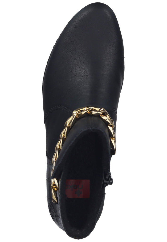 Rieker Stiefelette Lederimitat Schwarz