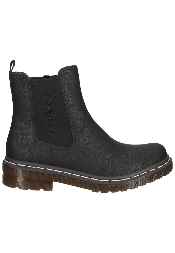 Rieker Stiefelette Lederimitat Schwarz