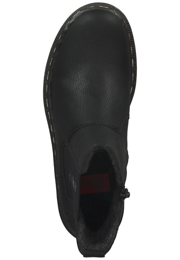 Rieker Stiefelette Lederimitat Schwarz