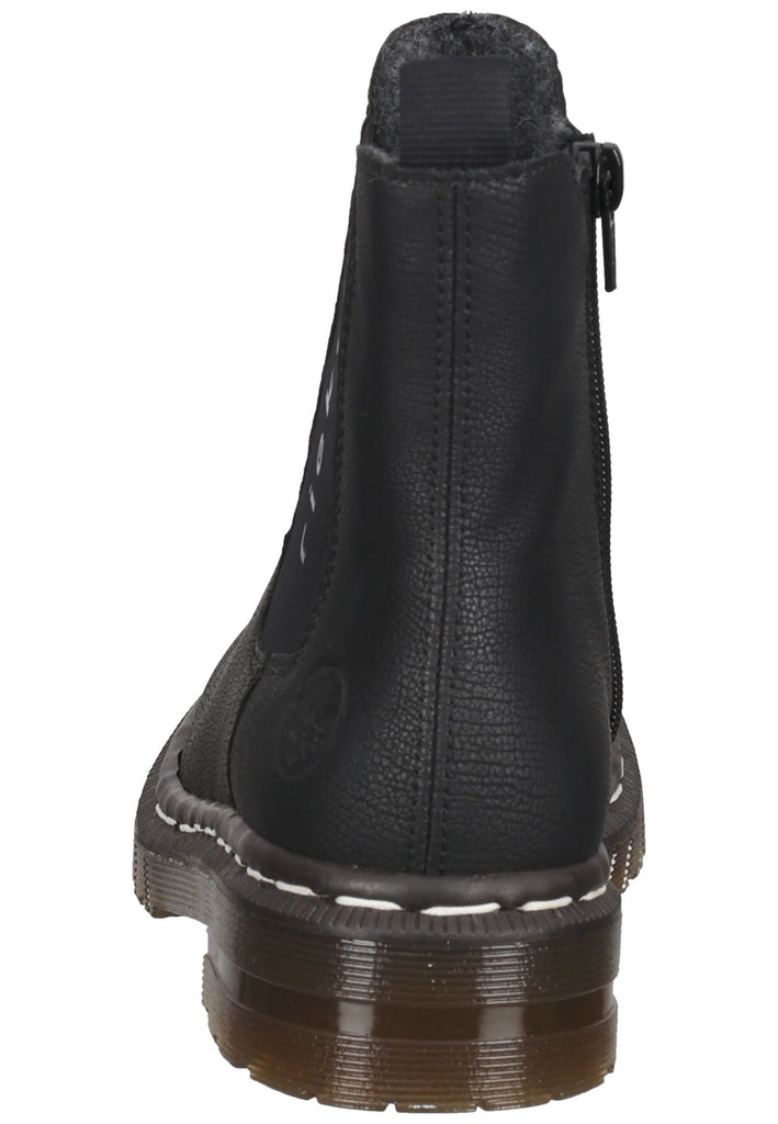 Rieker Stiefelette Lederimitat Schwarz