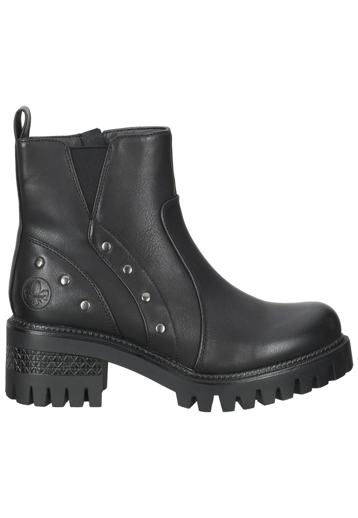 Rieker Stiefelette Lederimitat Schwarz