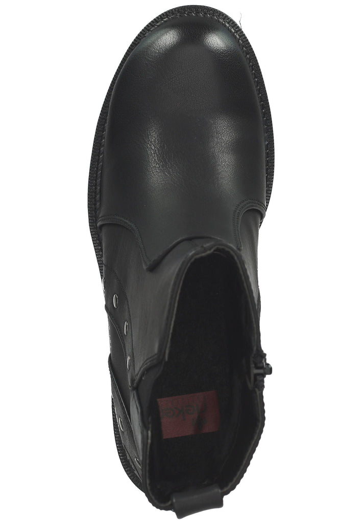 Rieker Stiefelette Lederimitat Schwarz