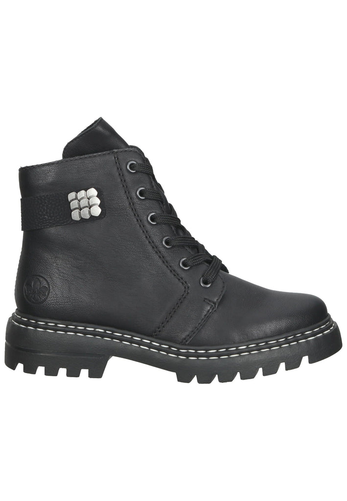 Rieker Stiefelette Lederimitat Schwarz