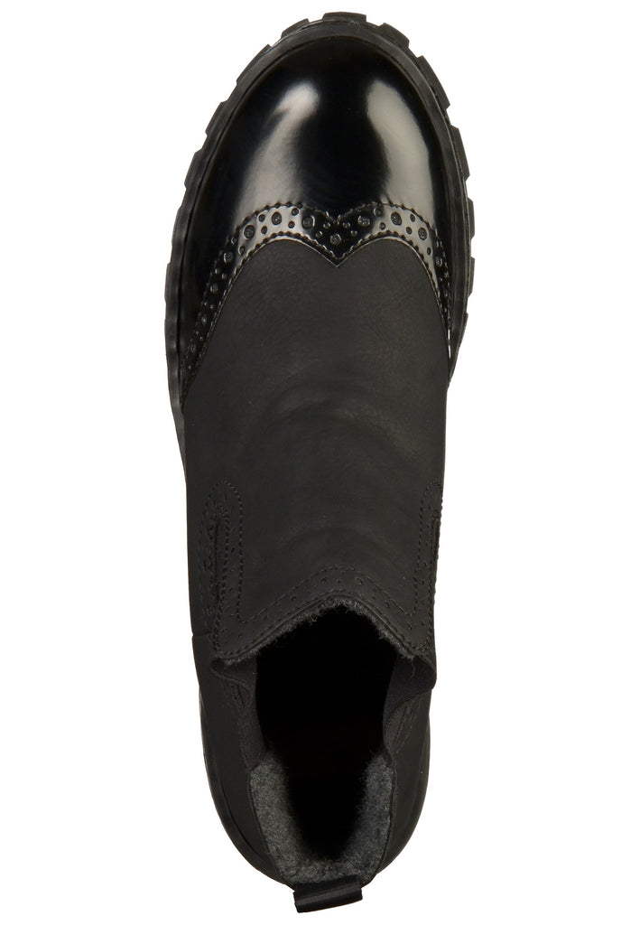 Rieker Stiefelette Lederimitat Schwarz