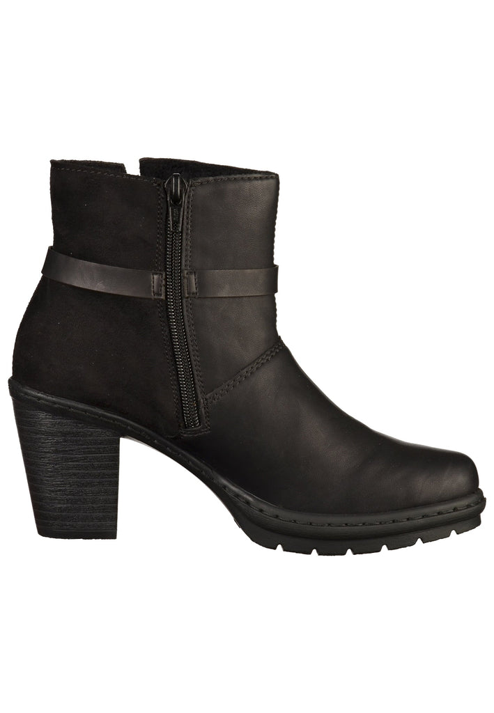 Rieker Stiefelette Lederimitat Schwarz