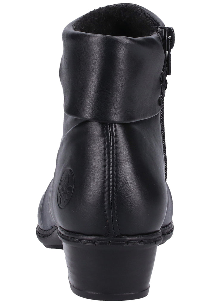 Rieker Stiefelette Lederimitat Schwarz/Blau Warmfutter