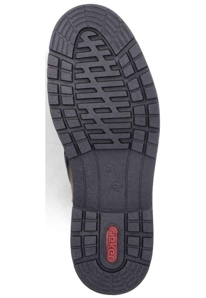 Rieker Stiefelette Lederimitat Schwarz/Grau