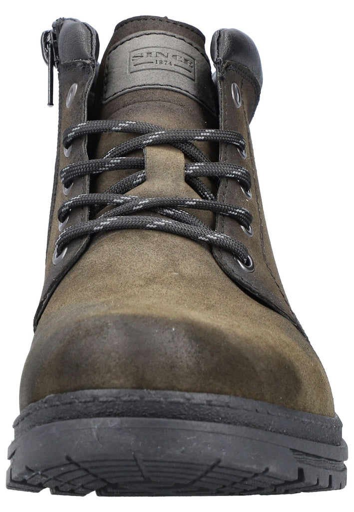 Rieker Stiefelette Lederimitat Schwarz/Grau