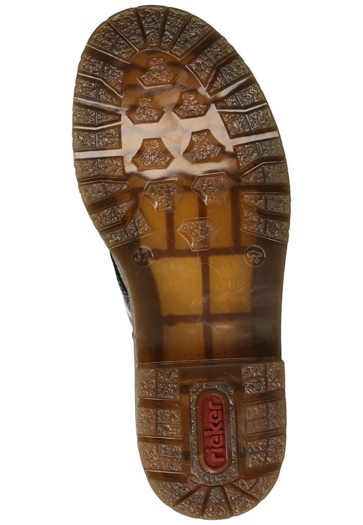 Rieker Stiefelette Lederimitat Schwarz Lack