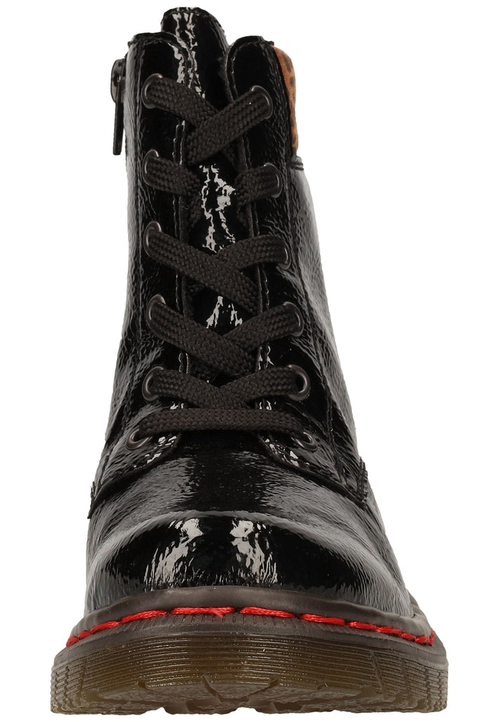 Rieker Stiefelette Lederimitat Schwarz Lack