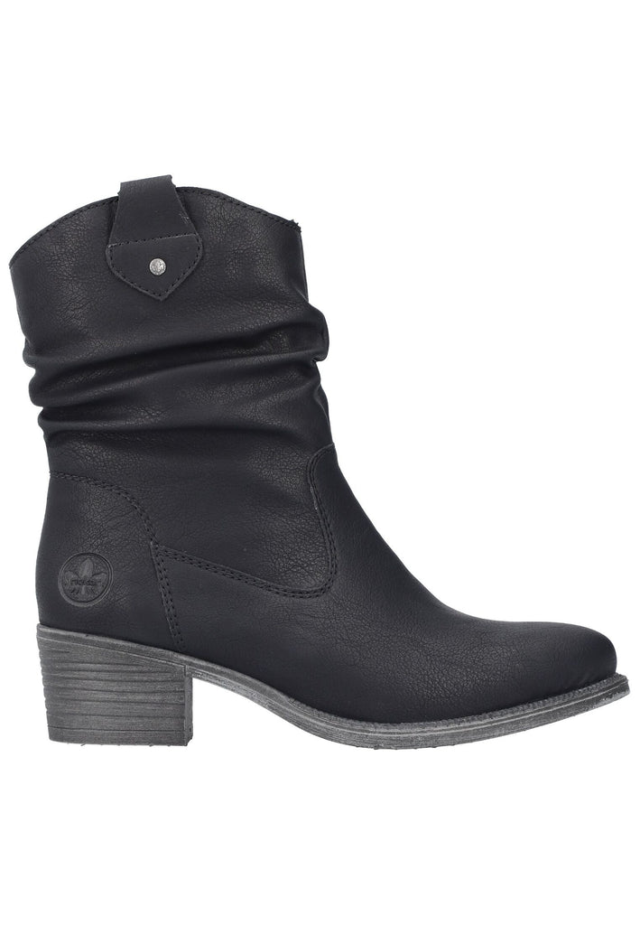 Rieker Stiefelette Lederimitat Schwarz Warmfutter
