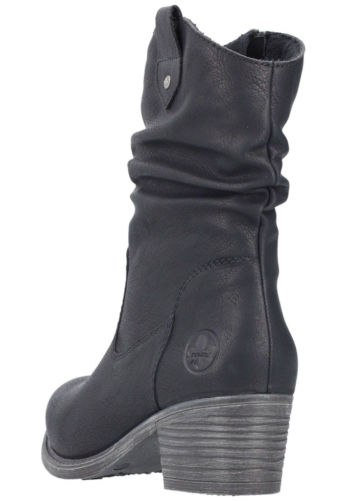 Rieker Stiefelette Lederimitat Schwarz Warmfutter