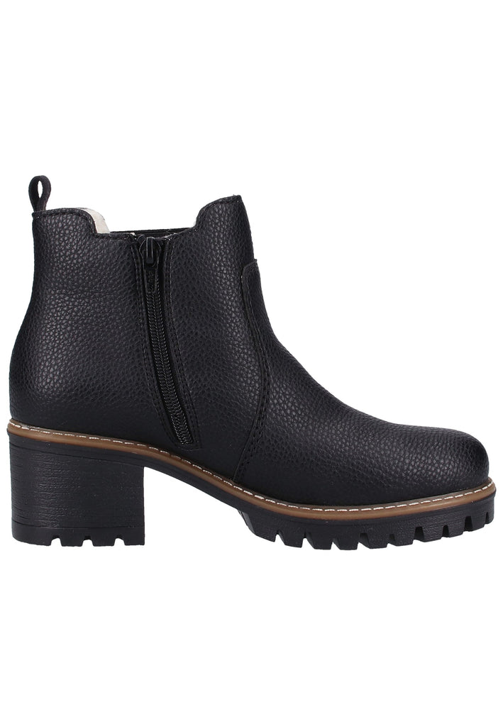 Rieker Stiefelette Lederimitat Schwarz Warmfutter