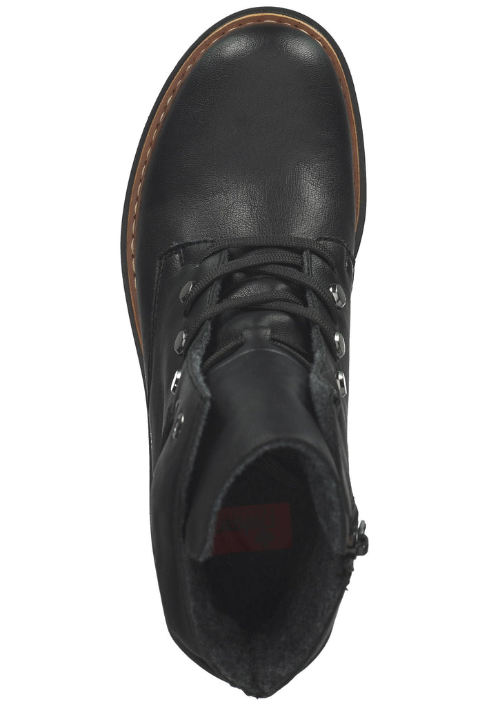 Rieker Stiefelette Lederimitat Schwarz Warmfutter