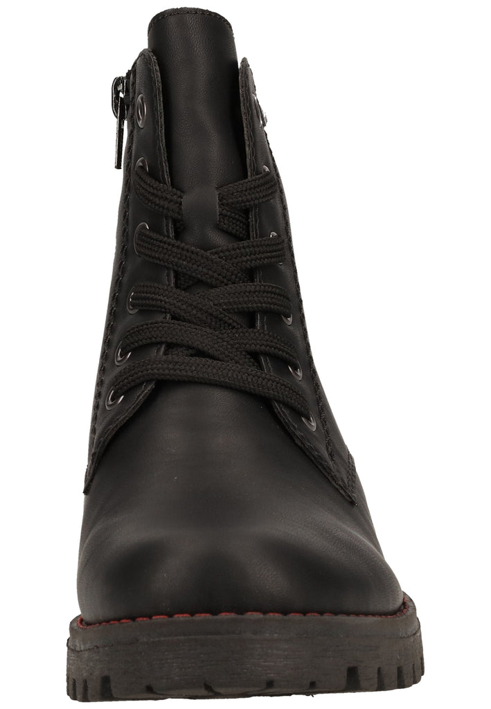 Rieker Stiefelette Lederimitat Schwarz Warmfutter