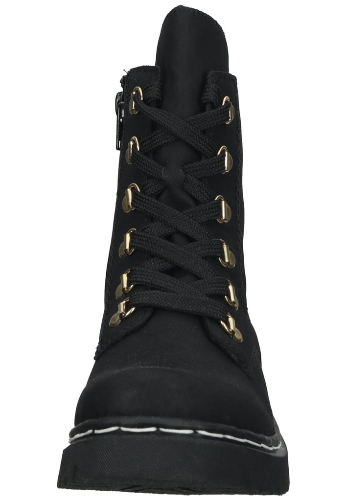 Rieker Stiefelette Lederimitat Schwarz Warmfutter
