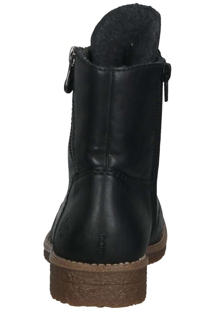 Rieker Stiefelette Lederimitat Schwarz Warmfutter