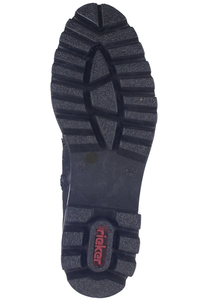 Rieker Stiefelette Lederimitat Schwarz Warmfutter